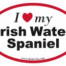 Irish Water Spaniel Oval Car Sticker