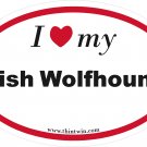 Irish Wolfhound Oval Car Sticker