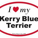 Kerry Blue Terrier Oval Car Sticker