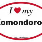 Komondorok Oval Car Sticker