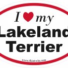 Lakeland Terrier Oval Car Sticker
