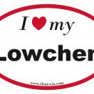 Lowchen Oval Car Sticker