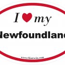 Newfoundland Oval Car Sticker