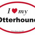 Otterhound Oval Car Sticker