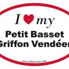 Petit Basset Griffon Vendeen Oval Car Sticker