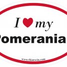 Pomeranian Oval Car Sticker