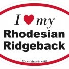 Rhodesian Ridgeback Oval Car Sticker