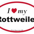 Rottweiler Oval Car Sticker