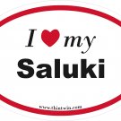 Saluki Oval Car Sticker