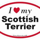 Scotish Terrier Oval Car Sticker