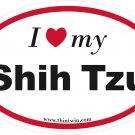 Shih Tzu Oval Car Sticker