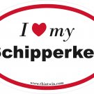 Shipperkes Oval Car Sticker