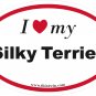 Silky Terrier Oval Car Sticker