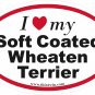 Softcoated Wheaton Terrier Oval Car Sticker