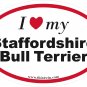 Staffordshire Bull Terrier Oval Car Sticker