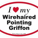Wire Haired Pointing Griffon Oval Car Sticker