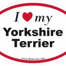 Yorkshire Terrier Oval Car Sticker