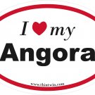 Angora Oval Car Sticker