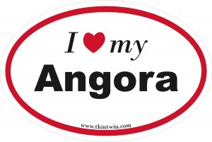 Angora Oval Car Sticker