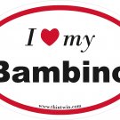 Bambino Oval Car Sticker