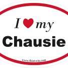 Chausie Oval Car Sticker
