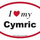 Cymric Oval Car Sticker