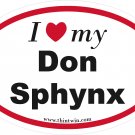 Don Sphynx Oval Car Sticker