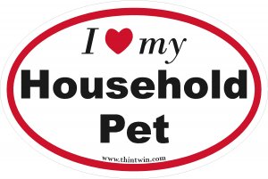 Household Pet Oval Car Sticker