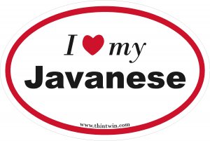 Javanese Oval Car Sticker