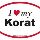 Korat Oval Car Sticker