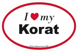 Korat Oval Car Sticker