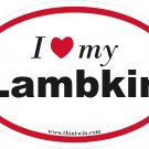 Lambkin Oval Car Sticker