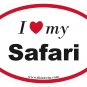 Safari Oval Car Sticker