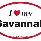 Savannah Oval Car Sticker