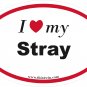 Stray Oval Car Sticker