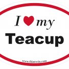 Teacup Oval Car Sticker