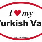 Turkish Van Oval Car Sticker