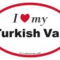 Turkish Van Oval Car Sticker