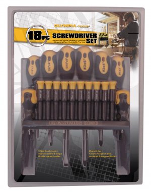 18 Piece Screwdriver Set with Rack