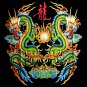 TWIN DRAGON BLACK TATTOO TEE T SHIRT Size L / D32