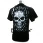 HEAD SKULL BLACK TATTOO ROCK TEE T SHIRT Size L / D30