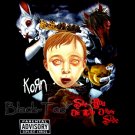 KORN BLACK HEAVY METAL TEE T SHIRT SIZE XL / E69