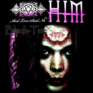 HIM BLACK GOTH ROCK TEE T SHIRT FACE SIZE L / G01