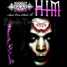 HIM BLACK GOTH ROCK TEE T SHIRT FACE SIZE XL / G01