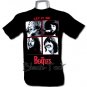 THE BEATLES BLACK TEE T SHIRT JOHN LENNON SIZE S / E79