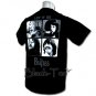 THE BEATLES BLACK TEE T SHIRT JOHN LENNON SIZE M / E79