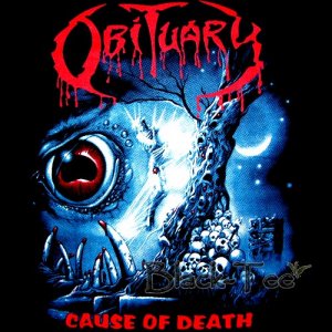 OBITUARY BLACK TEE T SHIRT CAUSE OF DEATH SIZE M / E83