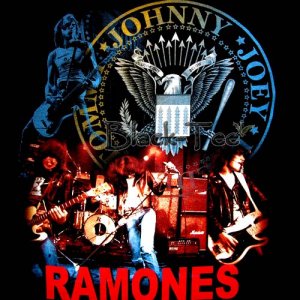 THE RAMONES BLACK PUNK TEE T SHIRT BAND SIZE XL / E93