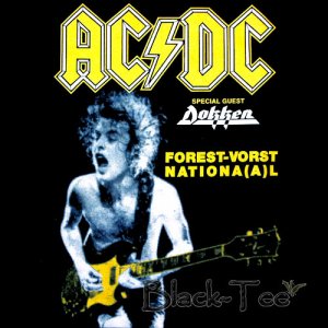 AC/DC ROCK TEE T SHIRT FOREST-VORST NATIONAL Sz.S / F39