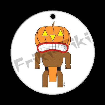 FRIKI-TIKI Jack-O-Tiki Porcelain Christmas Ornament - NEW Collectible